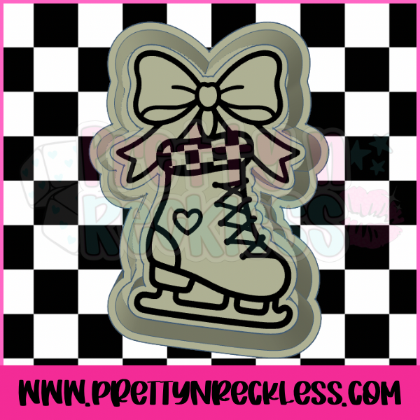 Girly Winter Skate with bow