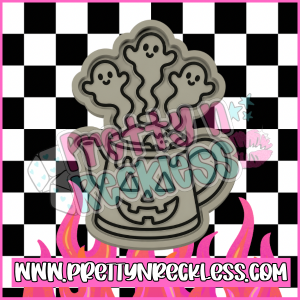 Ghost in Halloween Teapot