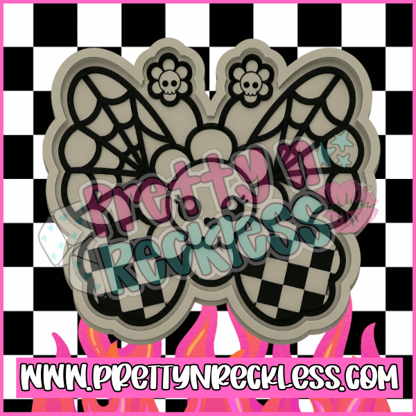 Skull Checkered Flower Moth