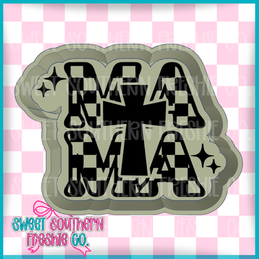 Mama Checkered W/ Cross