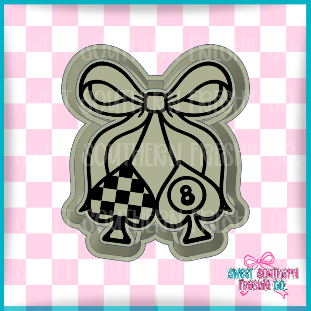 Checkered 8 Ball Spade Cherries
