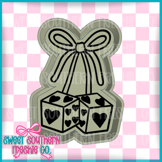 Dice heart cherries