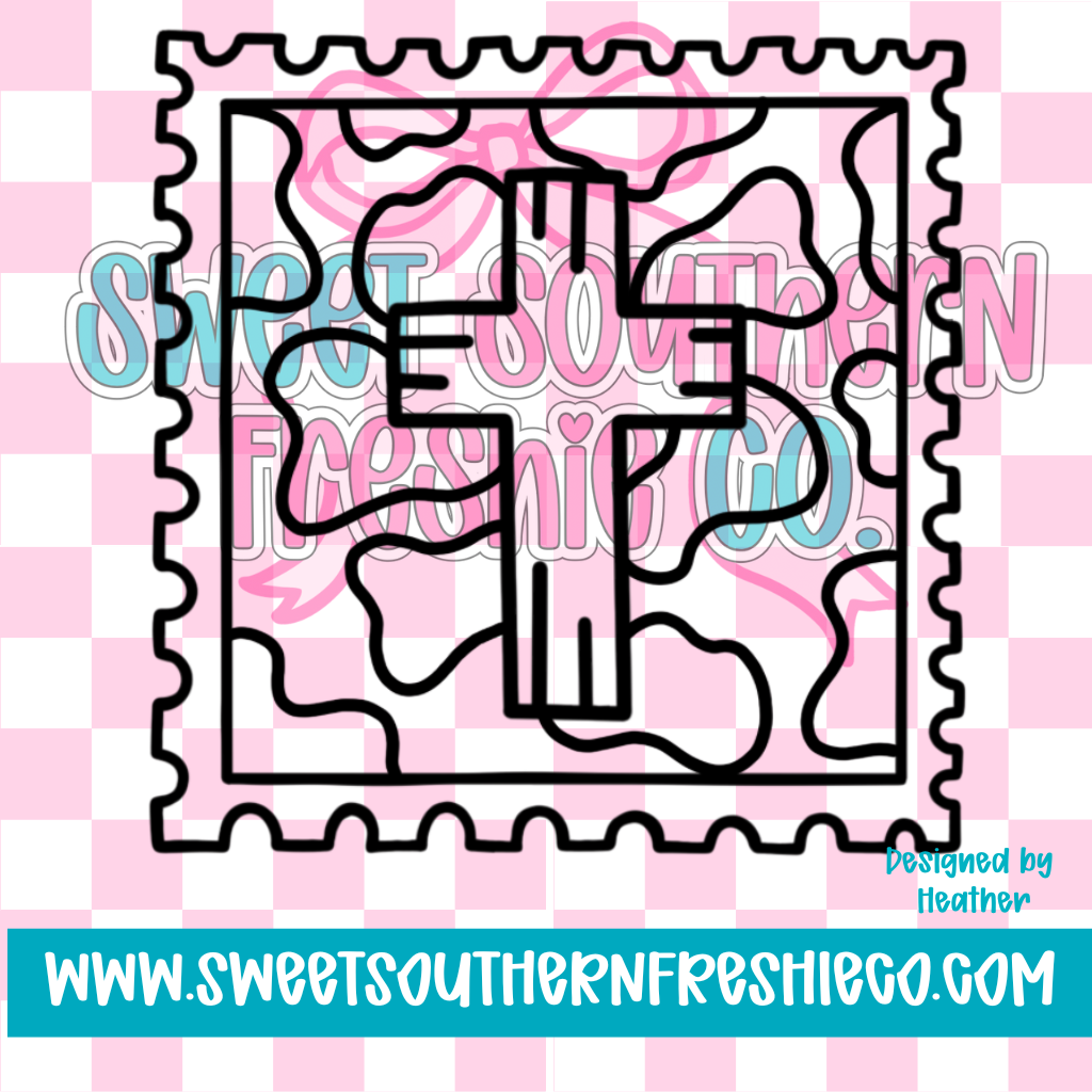 Camo cross Stamp