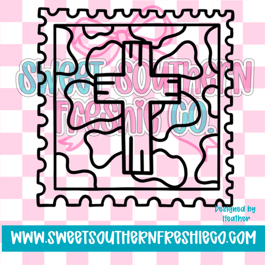 Camo cross Stamp