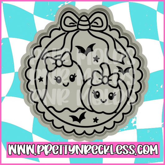 Ghost pumpkin bat frame