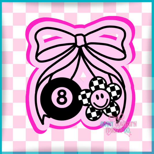 8 Ball Checkered Smiley Cherries