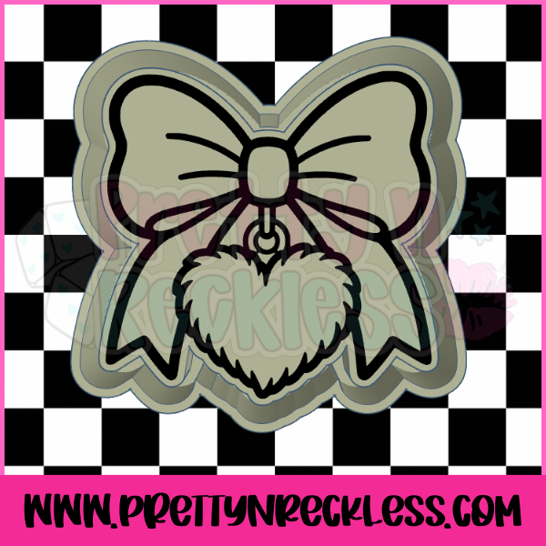 Fuzzy Heart Bow Locket