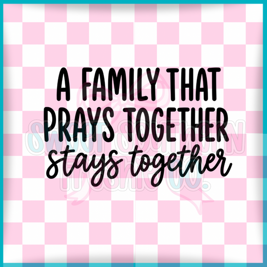 Family prays together