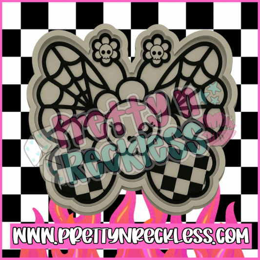 Skull Checkered Flower Moth